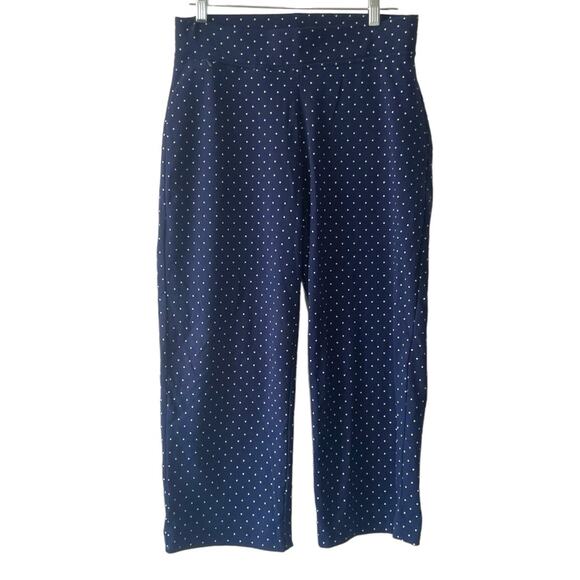 Lands’ End Blue Polka Dot Soft Pants Size Medium - Picture 1 of 5